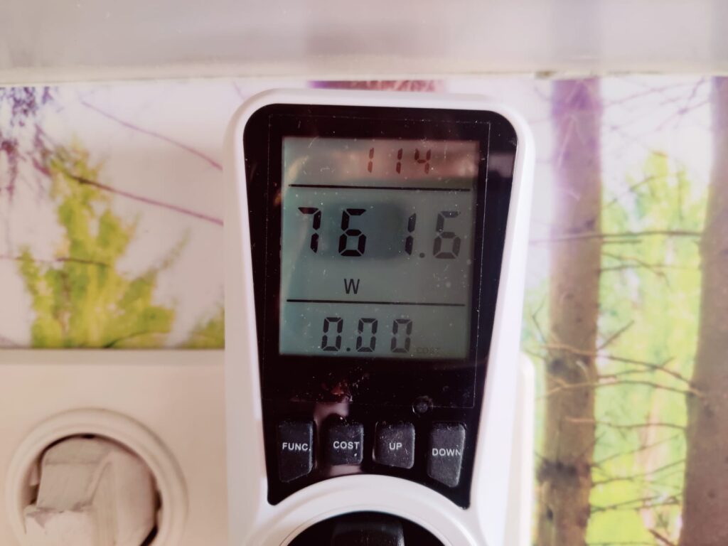 Princess 162725 Raclette Stromverbrauch auf höchster Stufe