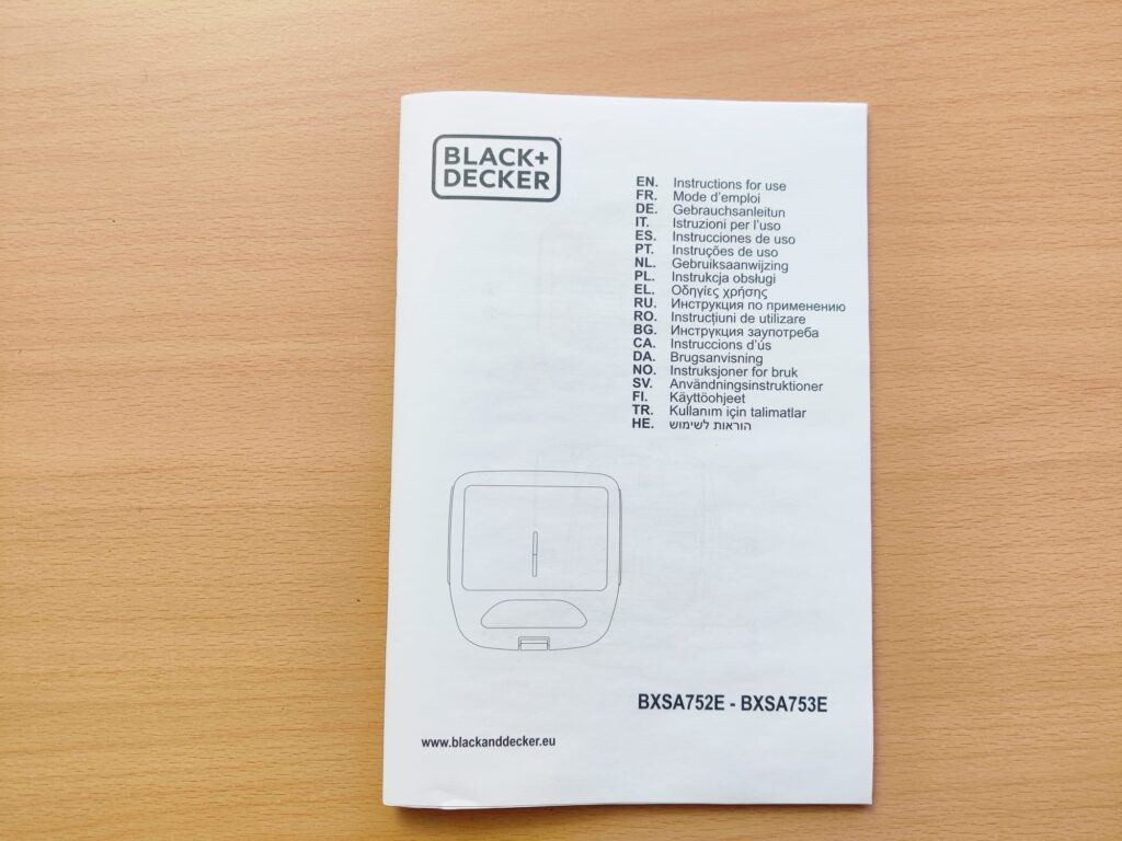 BLACK+DECKER BXSA752 Sandwichmaker Bedienungsanleitung