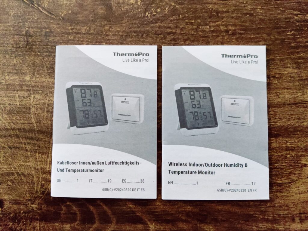 ThermoPro TP65 Hygrometer Anleitungen