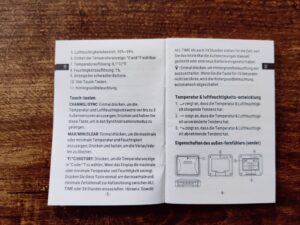 ThermoPro TP65 Hygrometer deutsche Anleitung innen