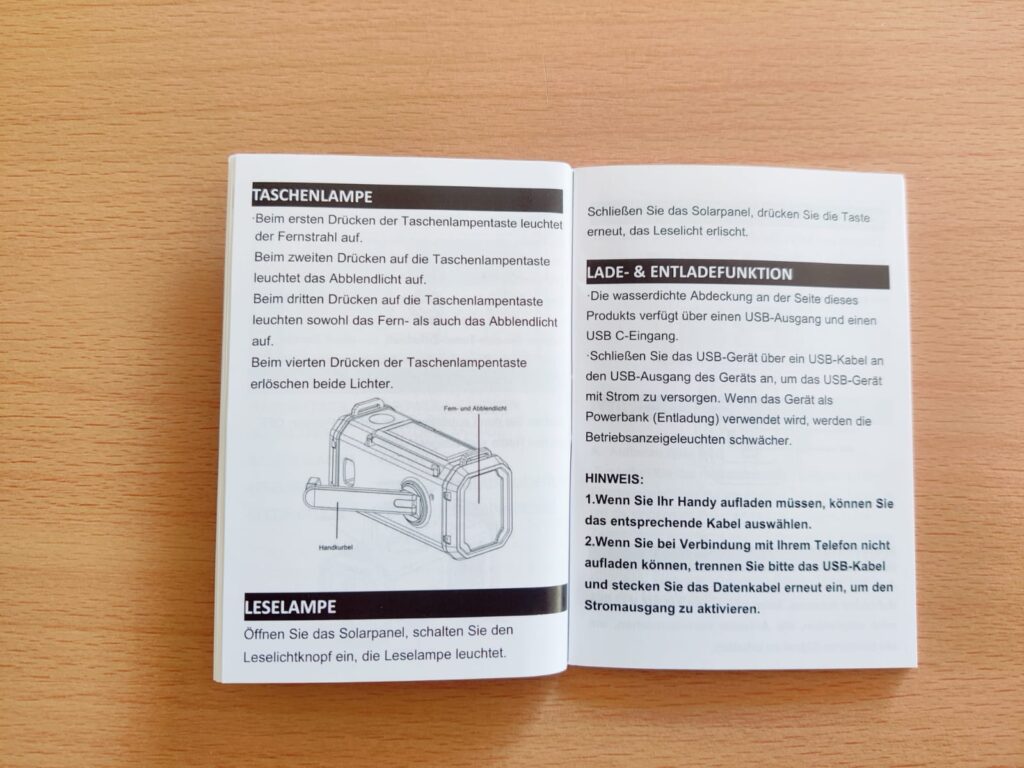 Fuqiduo XSY330 Kurbelradio Bedienungsanleitung innen