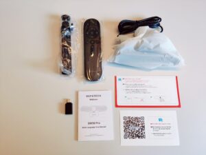 DEPSTECH DW50 Pro Webcam verpackt mit Zubehör