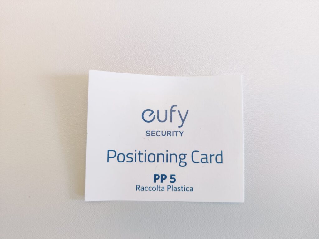 eufy E220 Überwachungskamera Positionierungskarte