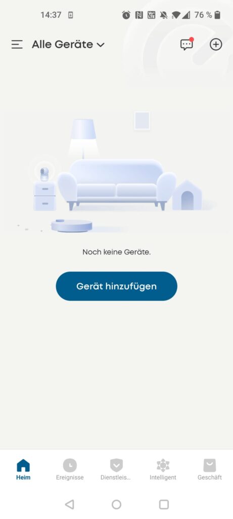 eufy E220 Überwachungskamera App Geräteübersicht