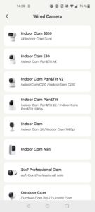 eufy E220 Überwachungskamera App Geräteauswahl