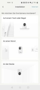 eufy E220 Überwachungskamera App Installationsart