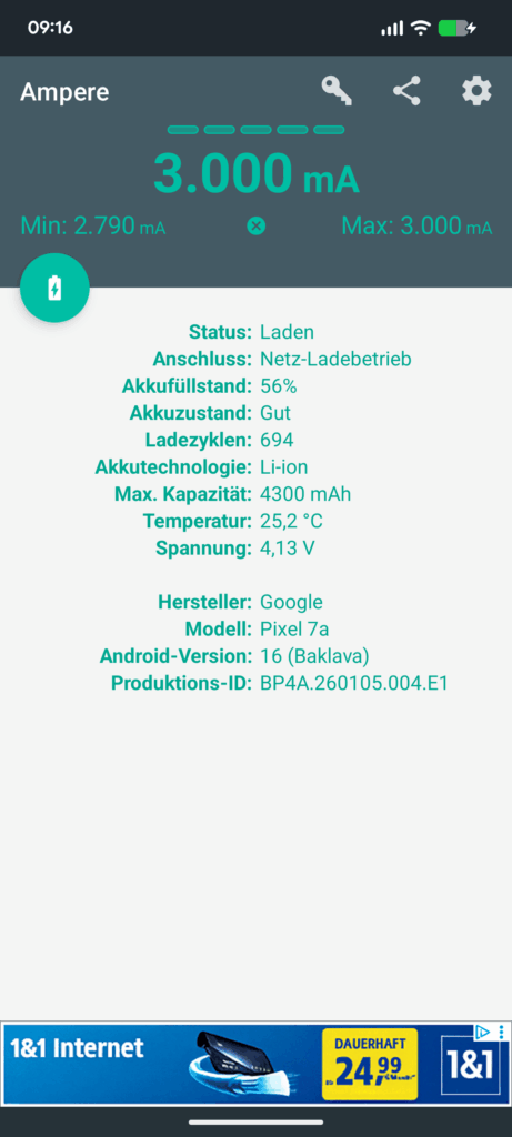 Ampere App zur Charmast C2065 Powerbank