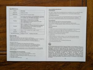 Anleitung der Charmast C2065 Powerbank geöffnet