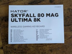 Anleitung der HATOR Skyfall 80 MAG Ultima 8K Gaming-Tastatur