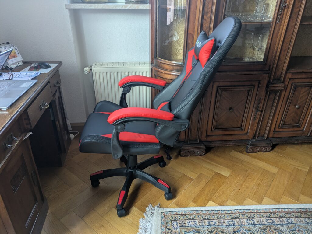 Bagazzia Racingreat Gaming-Stuhl maximaler Winkel