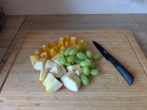 Bosch VitaPower Serie 2 Smoothie Maker Zutaten Obstsmoothie geschnitten