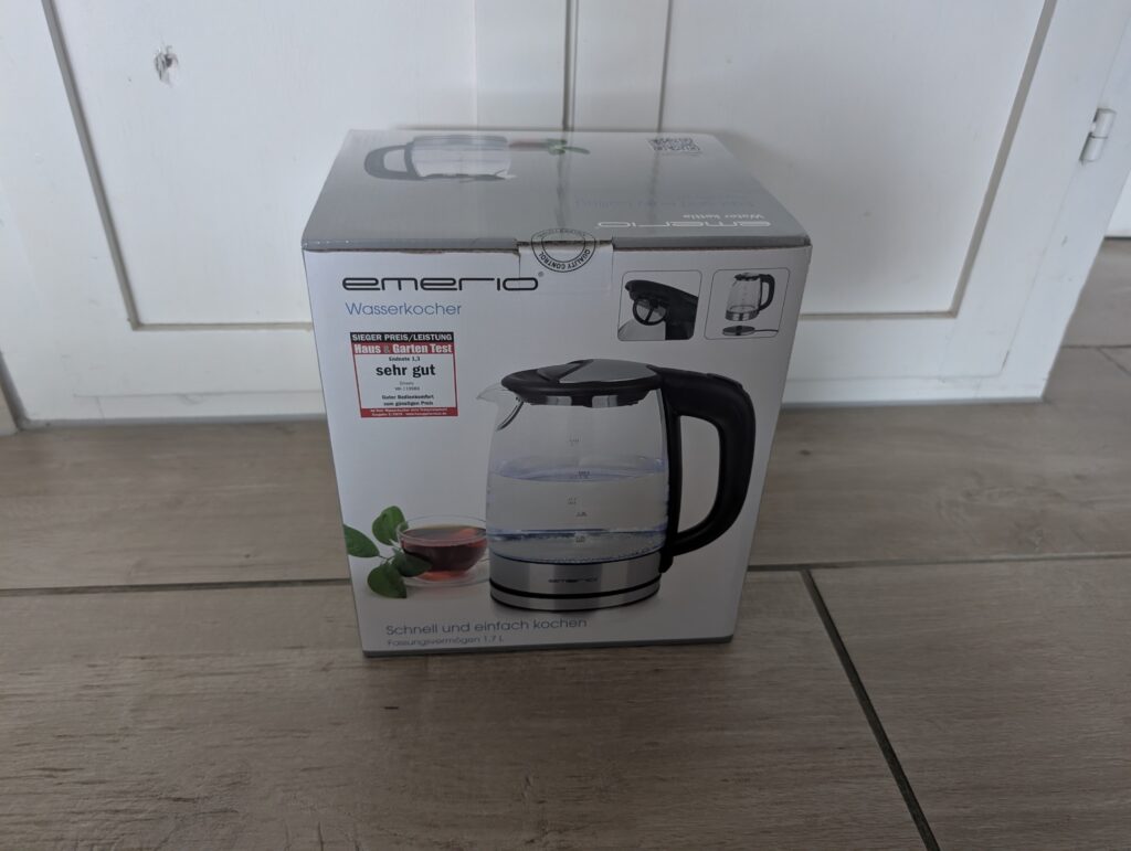EMERIO WK-119988.7 Wasserkocher Verpackung