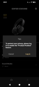 Edifier ES850NB Noise-Cancelling-Kopfhörer App 3