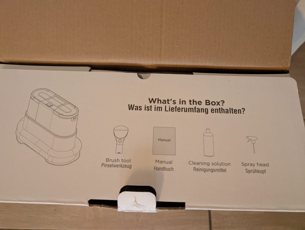 Eureka NEY100 Waschsauger Verpackung innen