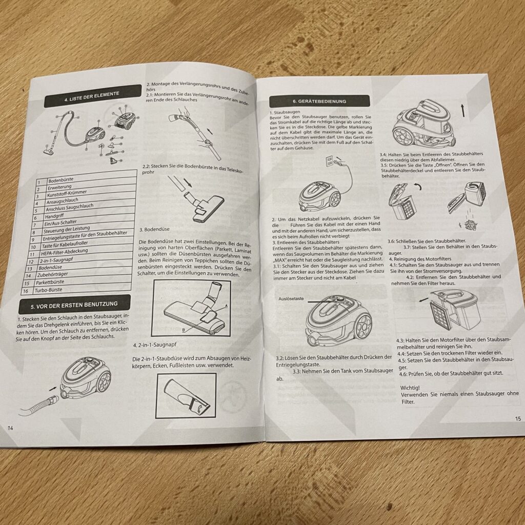 LEHMANN Typhoon Staubsauger Bedienungsanleitung