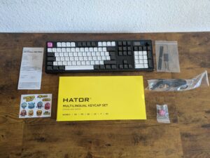 Lieferumfang der HATOR Skyfall 100 Pro Wireless Gaming-Tastatur (2)