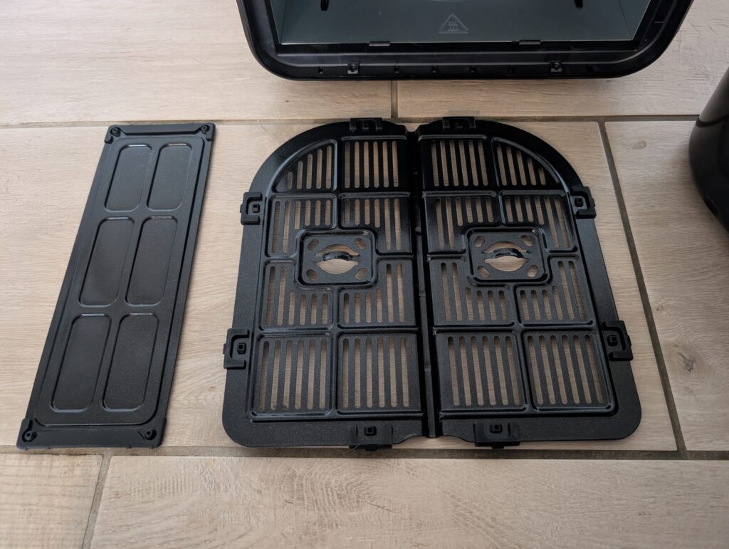 Panasonic NF-BC1000 Flex Heißluftfritteuse Crisperplatte und Trennsteg