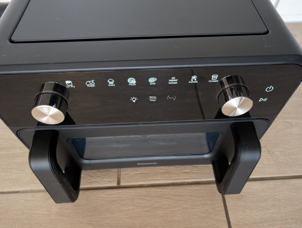 Panasonic NF-BC1000 Flex Heißluftfritteuse Touchscreen und Drehregler