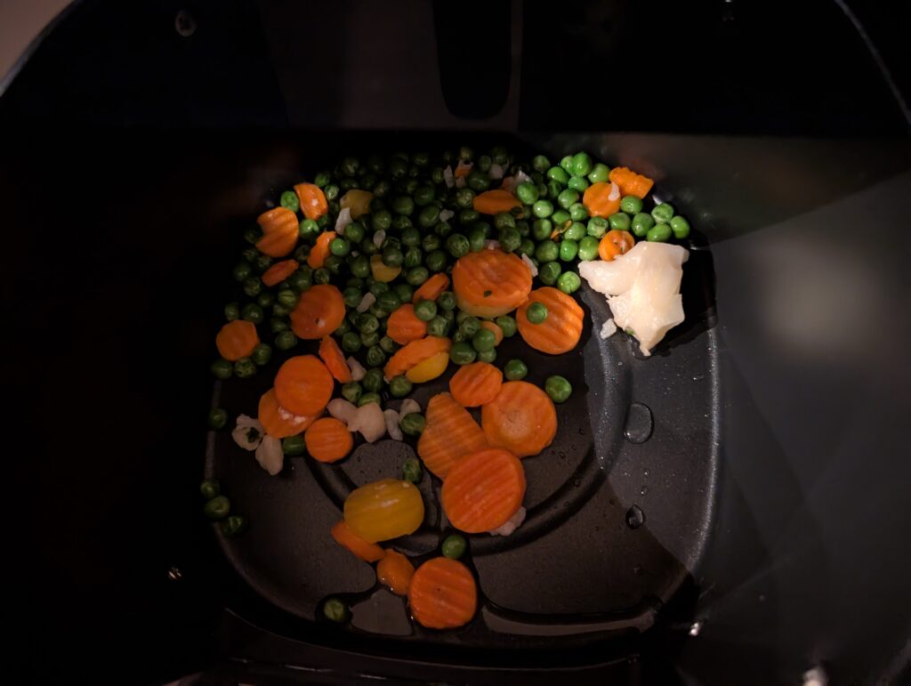 Panasonic NF-CC600AXE Heißluftfritteuse Gemüse vor dem Garen