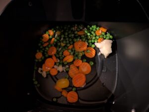 Panasonic NF-CC600AXE Heißluftfritteuse Gemüse vor dem Garen