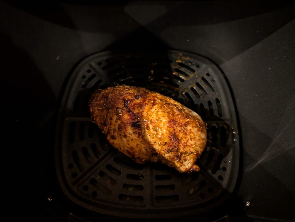 Panasonic NF-CC600AXE Heißluftfritteuse Hähnchen gegart