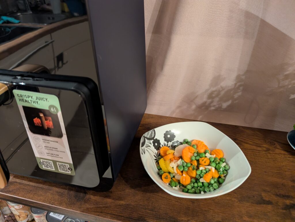 Panasonic NF-CC600AXE Heißluftfritteuse fertiges Gemüse