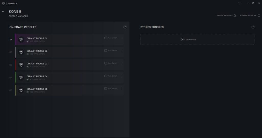 Turtle Beach Kone II Gaming-Maus Software Nutzerprofile