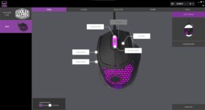 Cooler Master MM720 Gaming-Maus Software Tasten vorne
