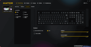 Software der HATOR Skyfall 100 Pro Wireless Gaming-Tastatur