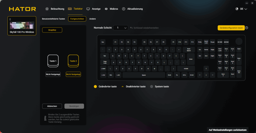 Software der HATOR Skyfall 100 Pro Wireless Gaming-Tastatur (4)