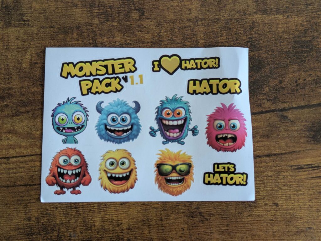 Sticker der HATOR Skyfall 100 Pro Wireless Gaming-Tastatur