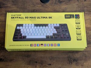 Verpackung der HATOR Skyfall 80 MAG Ultima 8K Gaming-Tastatur