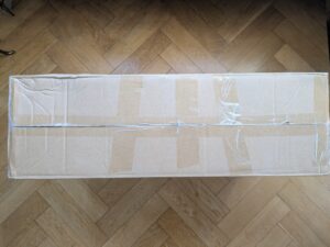 Verpackung des Bagazzia Racingreat Gaming-Stuhls von oben