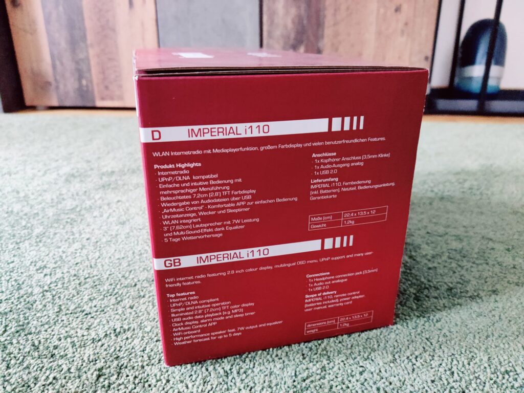 Imperial 22-322-00 i110 Internetradio Verpackung seitlich