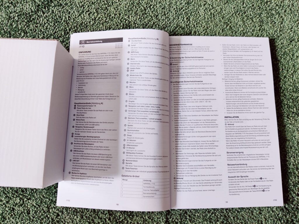 Imperial 22-322-00 i110 Internetradio Bedienungsanleitung innen