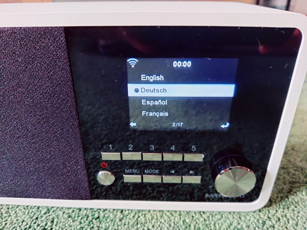 Imperial 22-322-00 i110 Internetradio Spracheinstellung