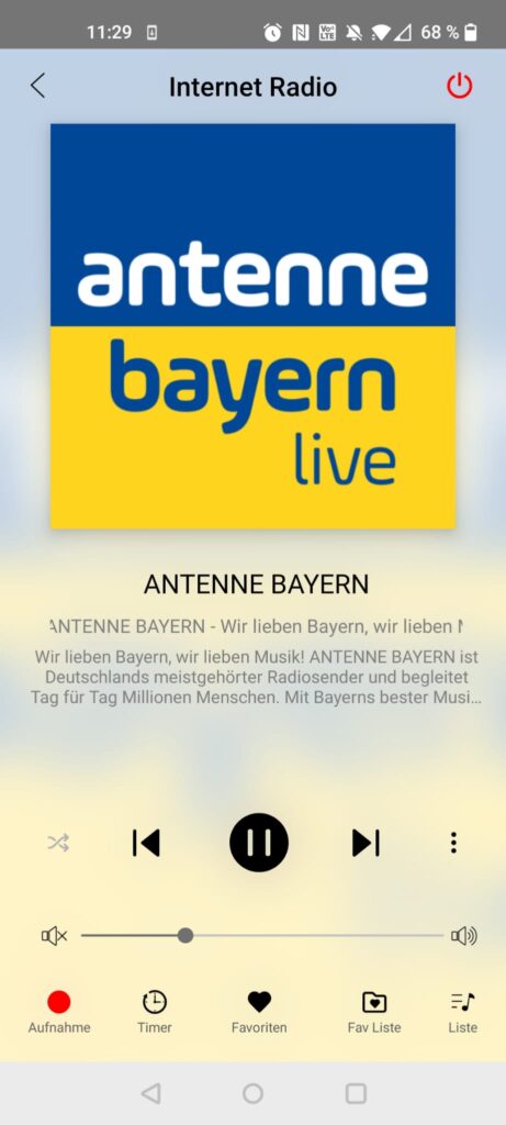 Telestar TOP 250 Internetradio App Senderanzeige