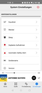 Telestar TOP 250 Internetradio App Einstellungen