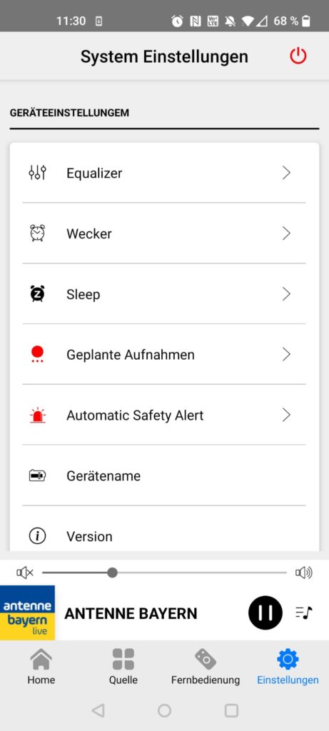 Telestar TOP 250 Internetradio App Einstellungen