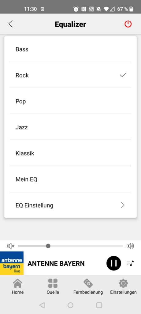 Telestar TOP 250 Internetradio App Equalizer
