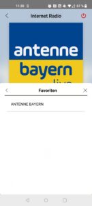 Telestar TOP 250 Internetradio App Favoritenliste