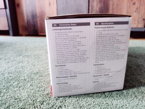 Telestar TOP 250 Internetradio Verpackung seitlich