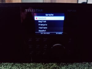 Telestar TOP 250 Internetradio Sprachauswahl