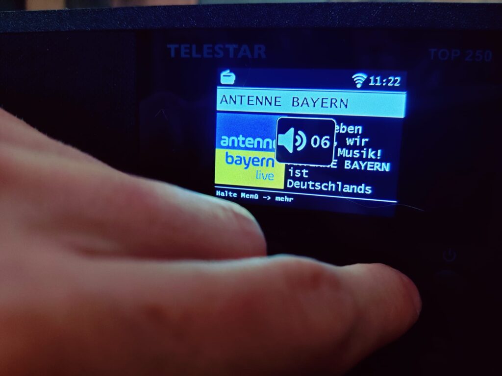 Telestar TOP 250 Internetradio Lautstärkeregelung