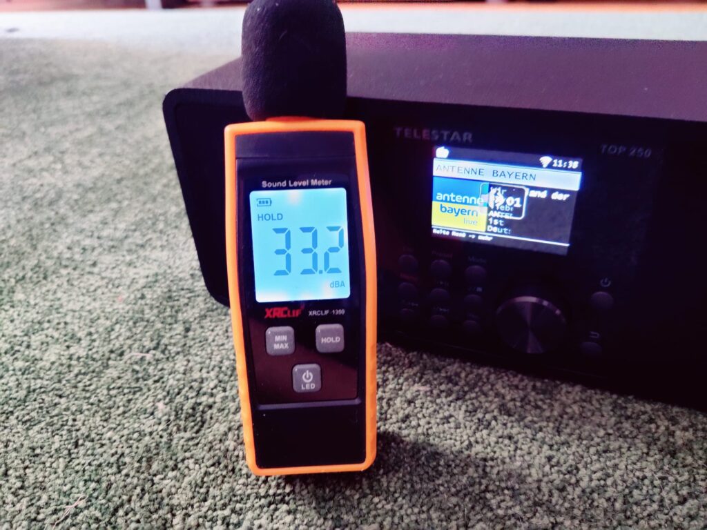 Telestar TOP 250 Internetradio Lautstärke auf niedrigster Stufe