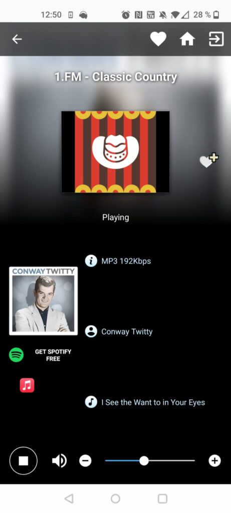 Xoro DAB 300 IR Internetradio App Songanzeige