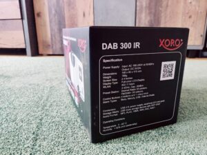 Xoro DAB 300 IR Internetradio Verpackung seitlich