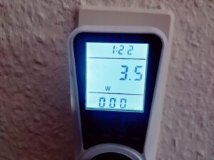 Xoro DAB 300 IR Internetradio Stromverbrauch auf höchster Stufe