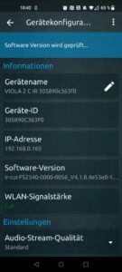 TechniSat VIOLA 2 C IR Internetradio App Gerätekonfiguration