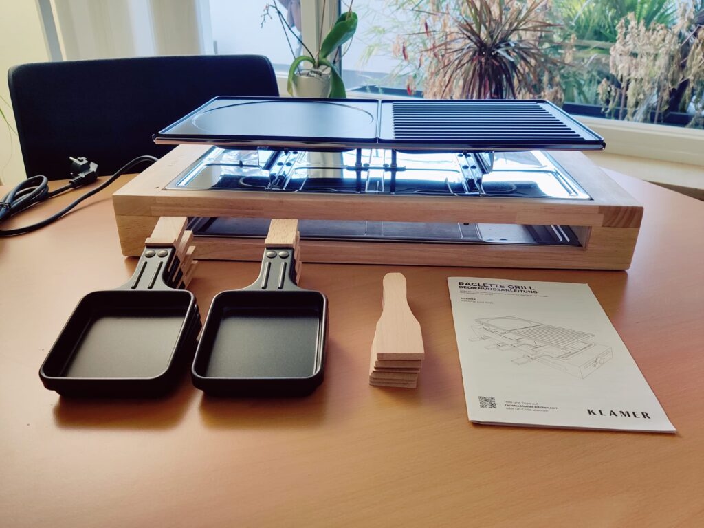 Klamer 1500 Raclette Übersicht